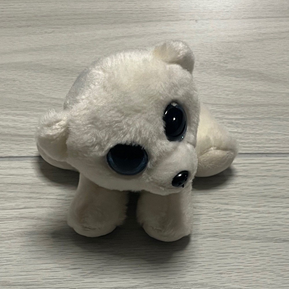 TY Ari Polar Bear Plush Stuffed Animal Velvety Soft Big Eyes White‎ Small